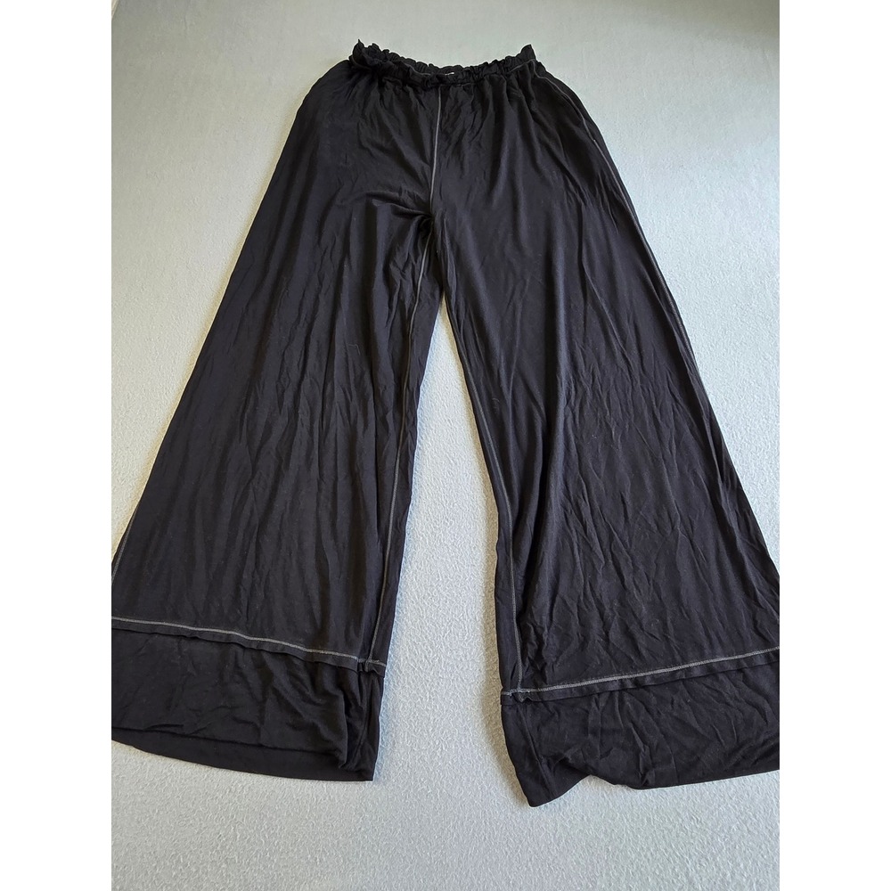 Intimately Free People Lounge Pants Womens S Black Wide Leg Palazzo Boho Relaxed